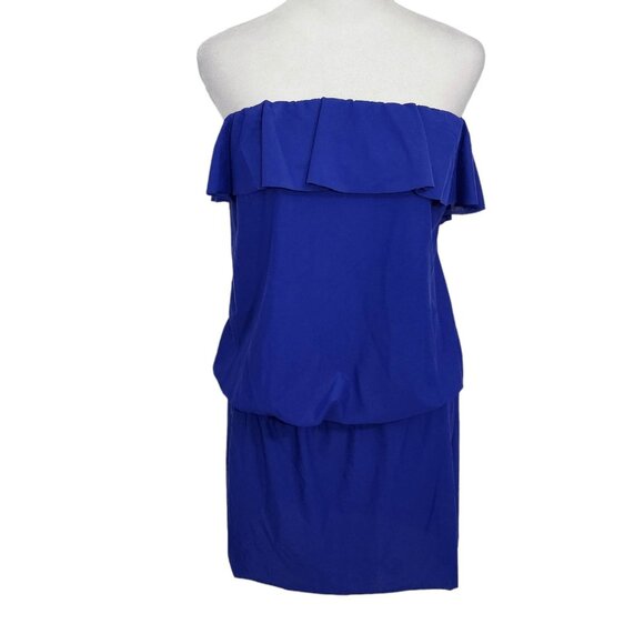 Eco Swim Blue Strapless Swim Cover-Up NWT Size Medium Blue Swim Cover - Picture 1 of 6